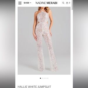 *NADINE MERABI HALLIE WHITE JUMPSUIT*